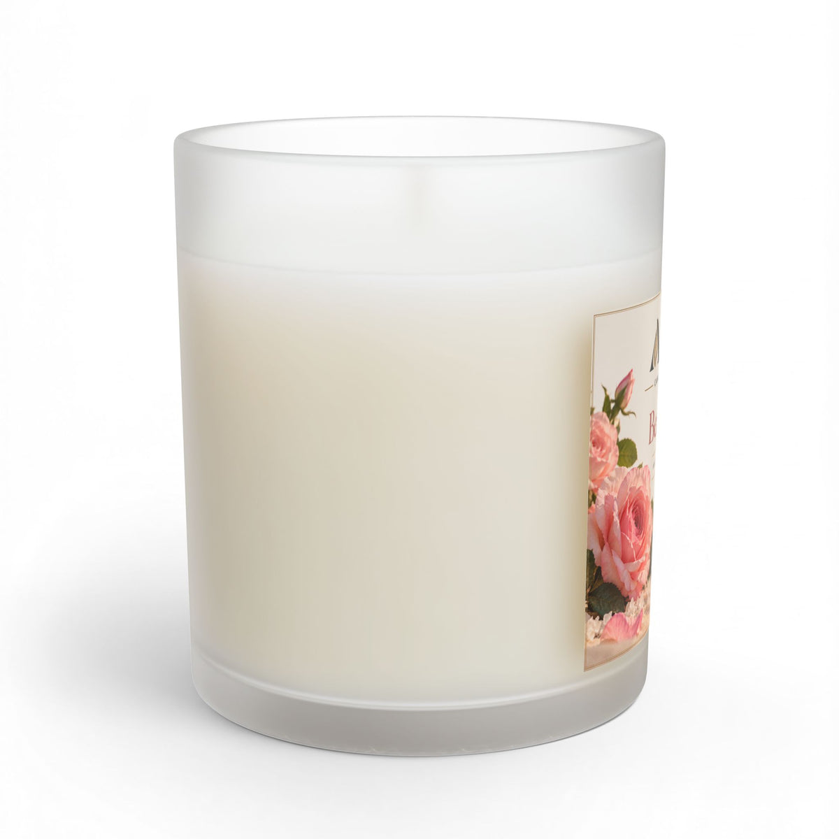 Beach Rose Scented Glass Candle
