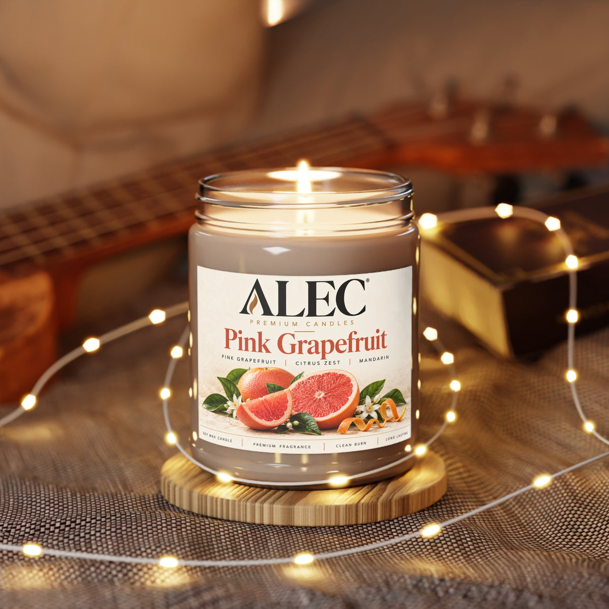 9 oz Scented Soy Candle - Multiple Scent Options - White Lid