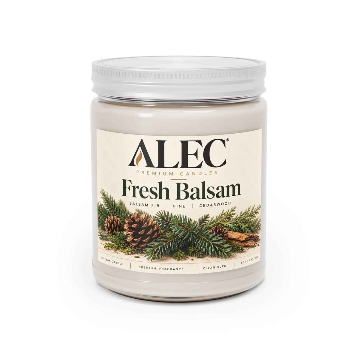 9 oz Scented Soy Candle - Multiple Scent Options - White Lid