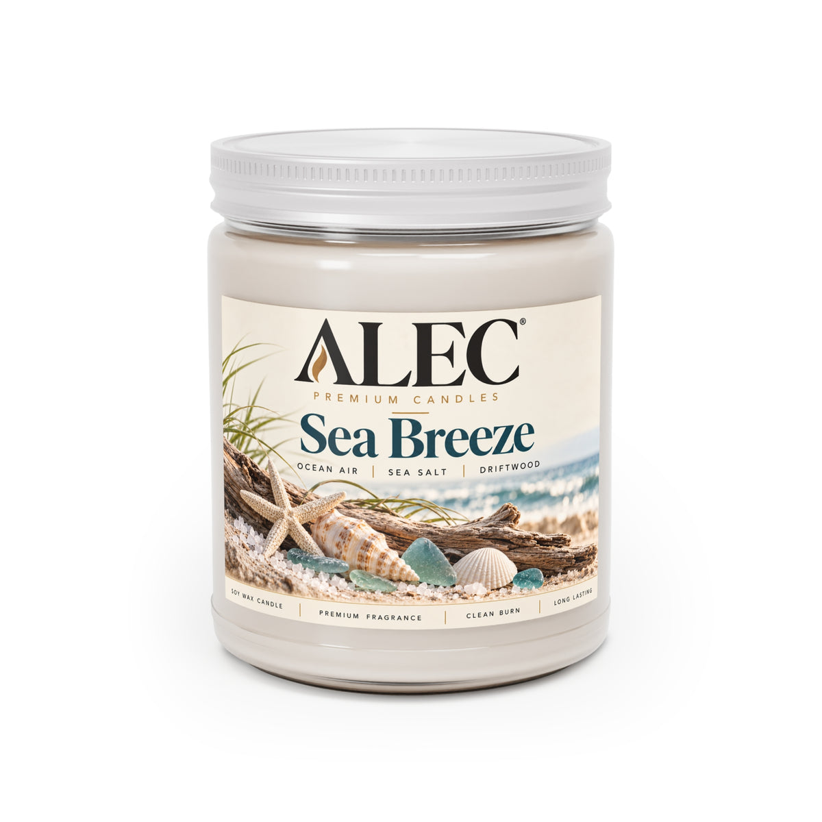 9 oz Scented Soy Candle - Multiple Scent Options - White Lid