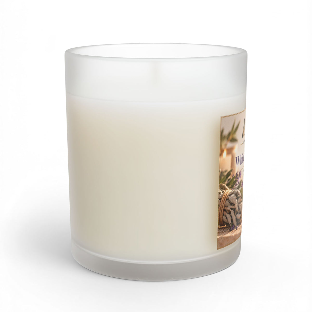 White Sage & Lavender Glass Candle