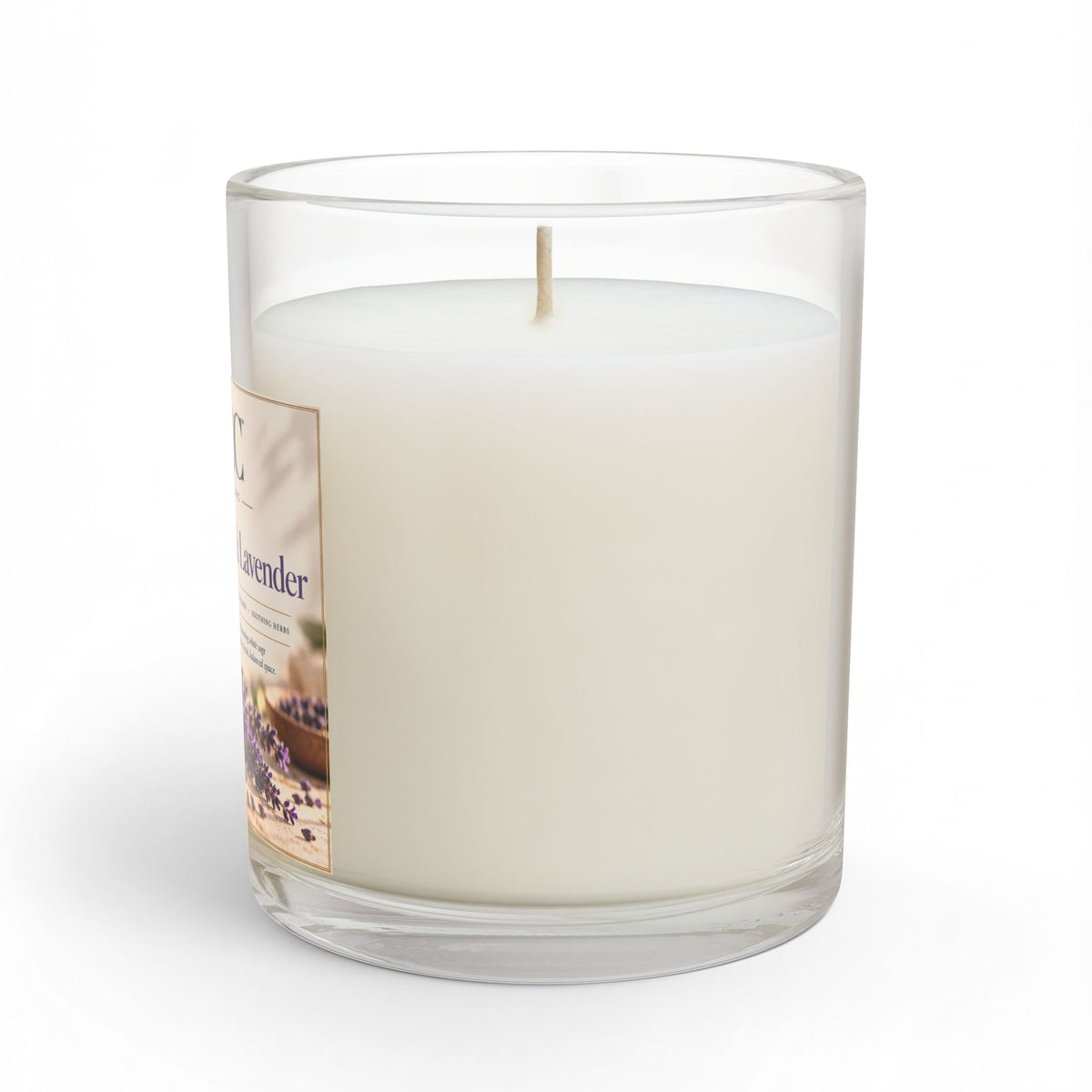 White Sage & Lavender Glass Candle