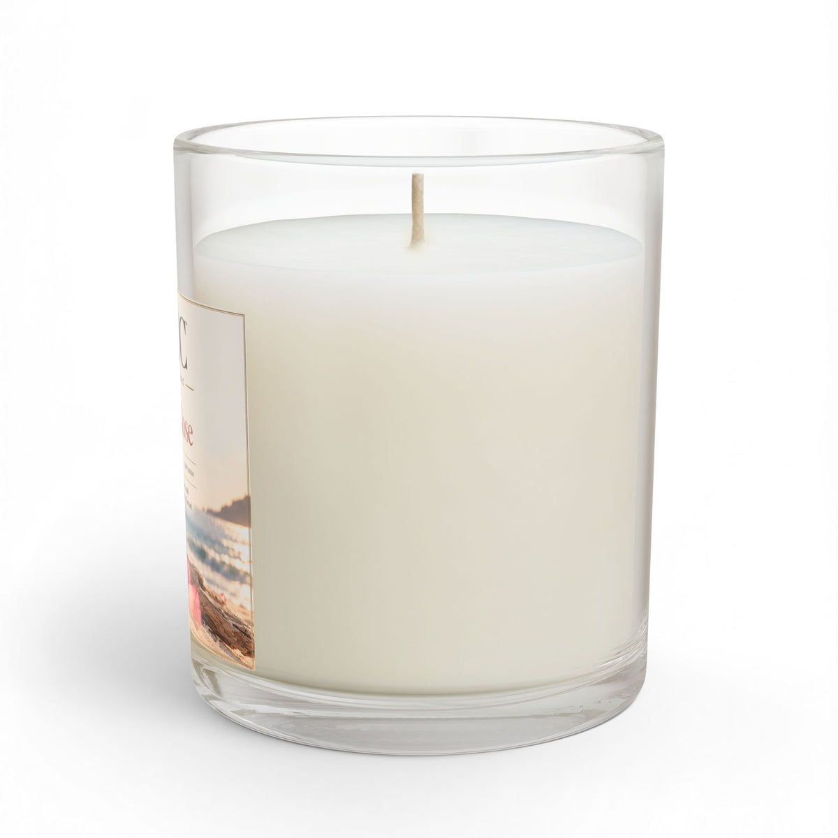 Beach Rose Scented Glass Candle