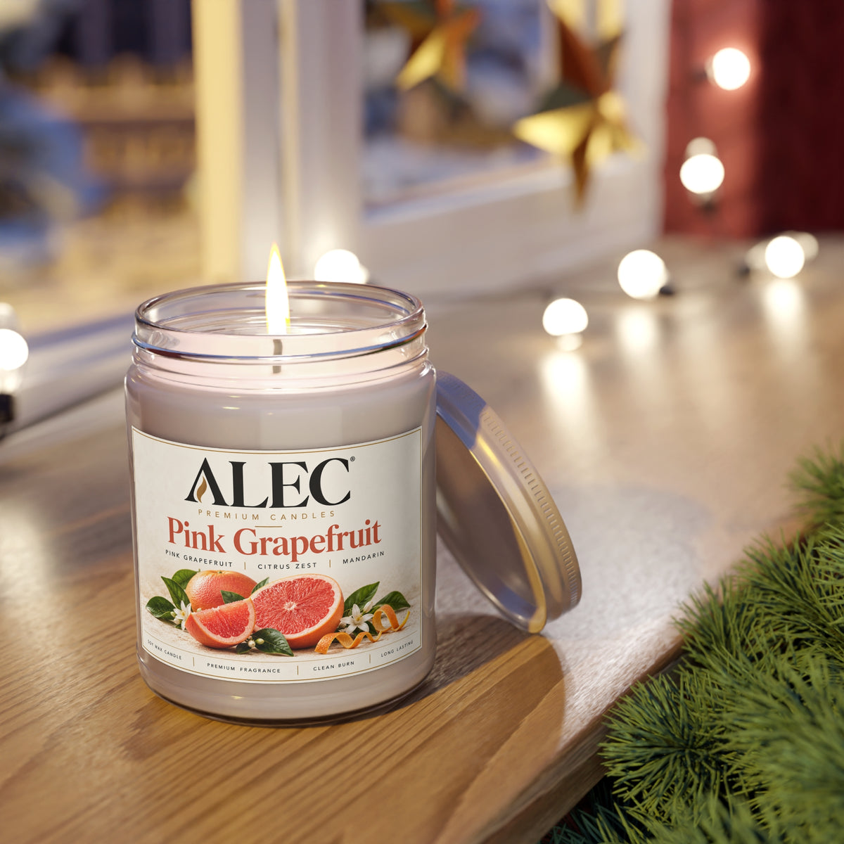 9 oz Scented Soy Candle - Multiple Scent Options - White Lid