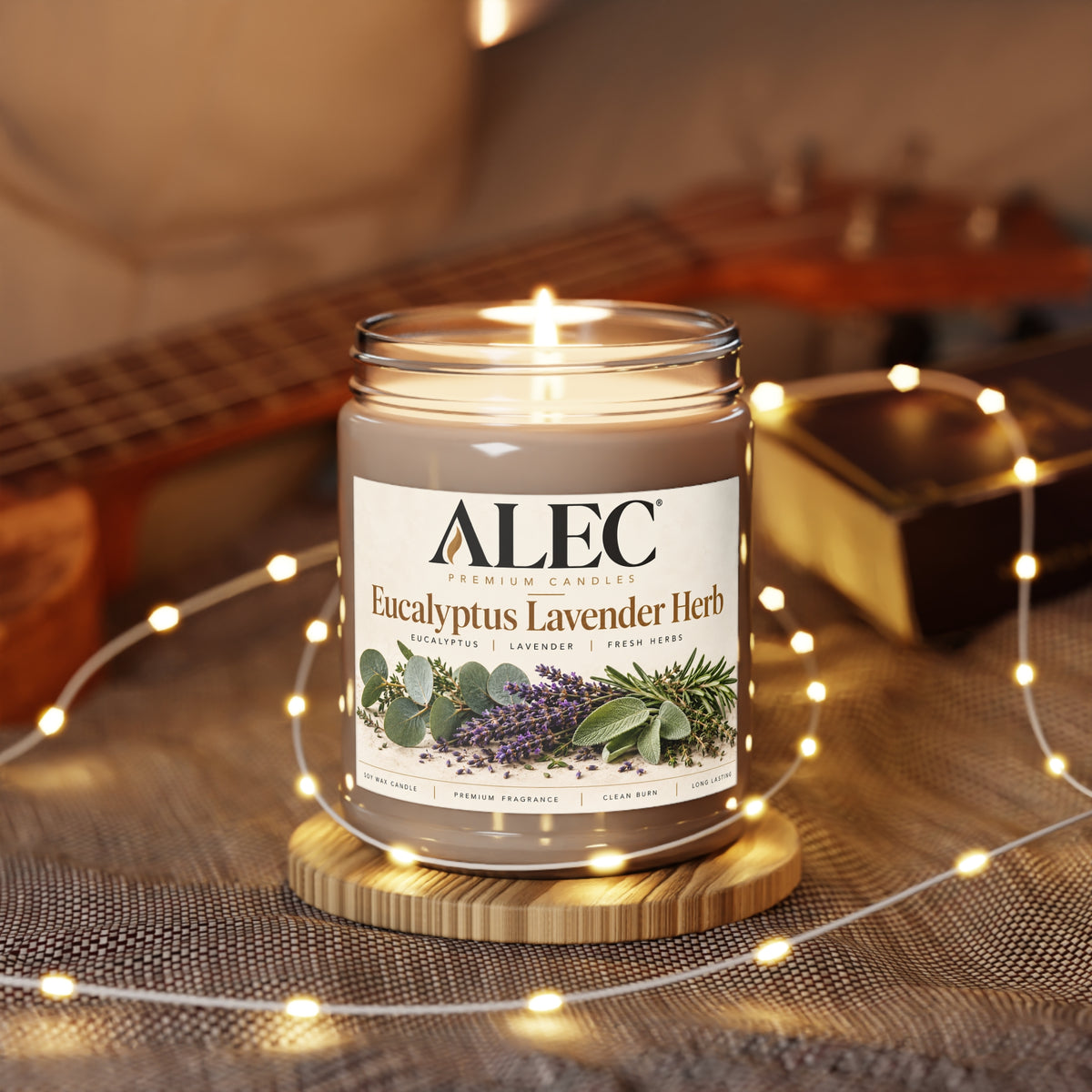 9 oz Scented Soy Candle - Multiple Scent Options - White Lid