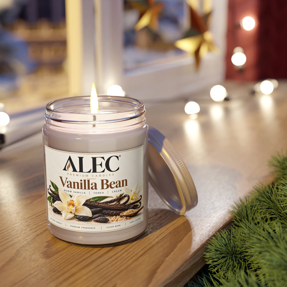 9 oz Scented Soy Candle - Multiple Scent Options - White Lid