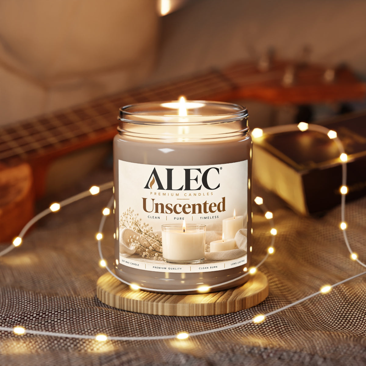 9 oz Scented Soy Candle - Multiple Scent Options - White Lid