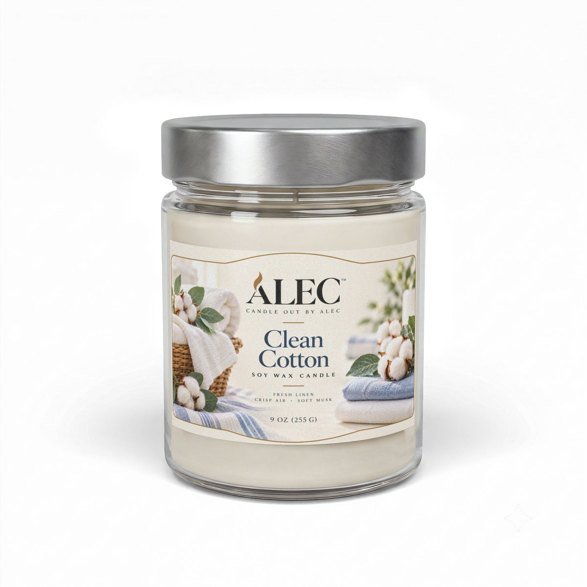 Clean Cotton Soy Wax Candle in Jar