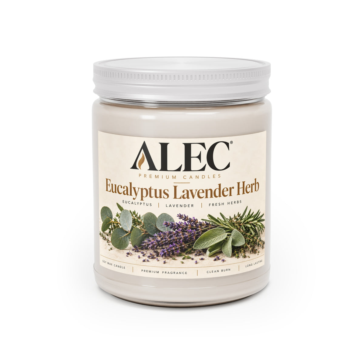 9 oz Scented Soy Candle - Multiple Scent Options - White Lid