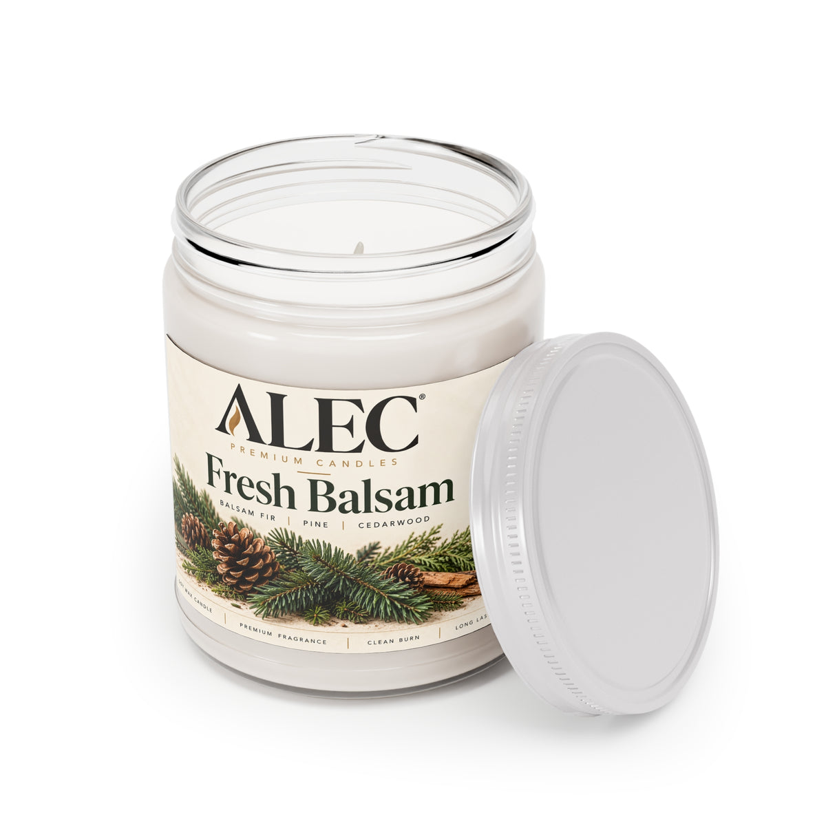 9 oz Scented Soy Candle - Multiple Scent Options - White Lid