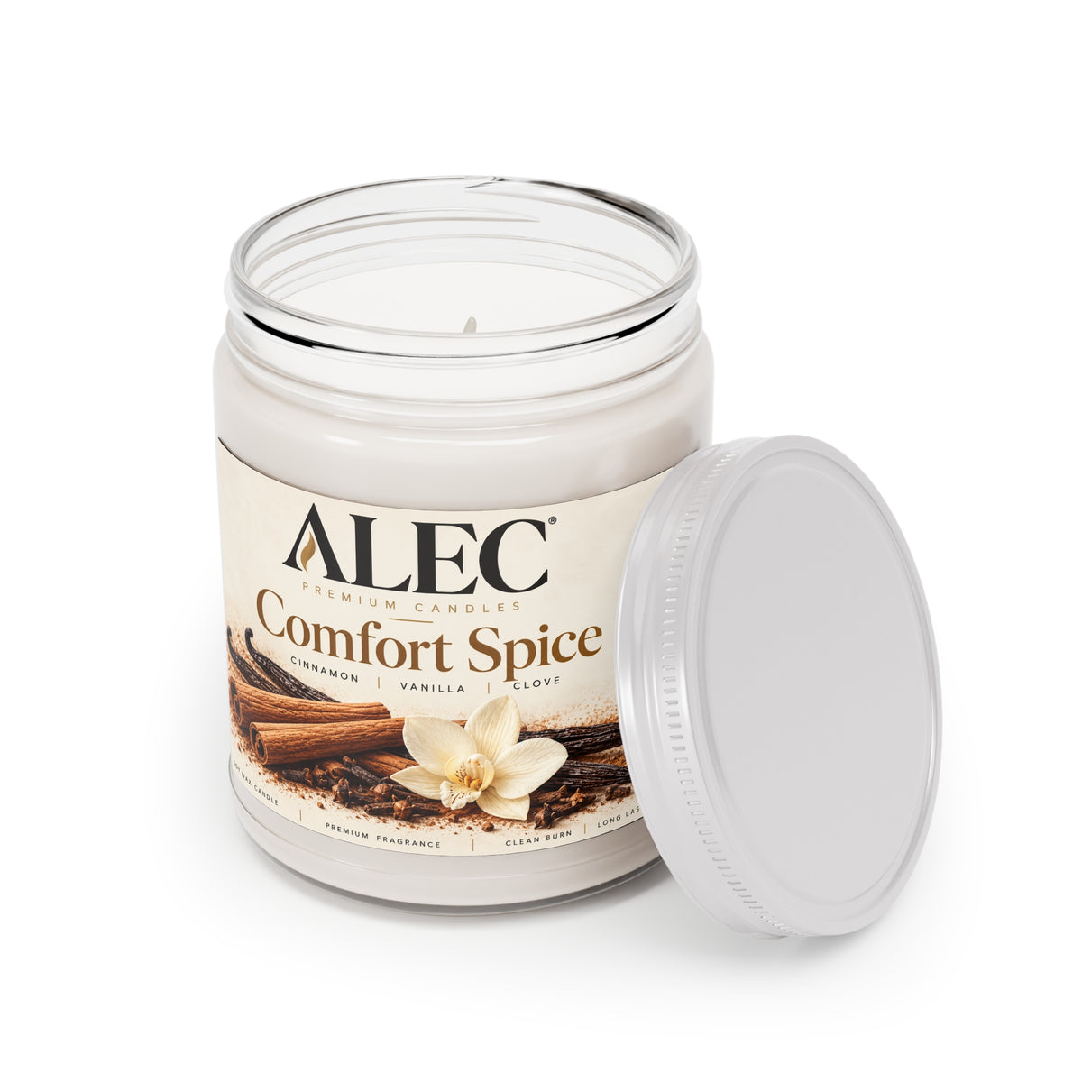 9 oz Scented Soy Candle - Multiple Scent Options - White Lid