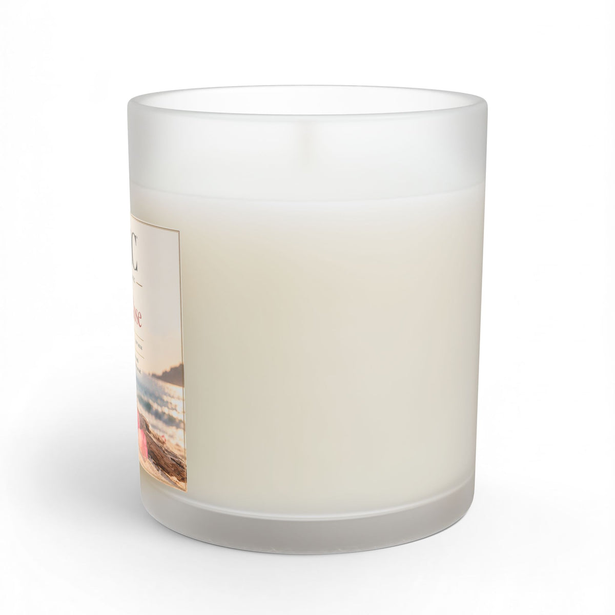 Beach Rose Scented Glass Candle