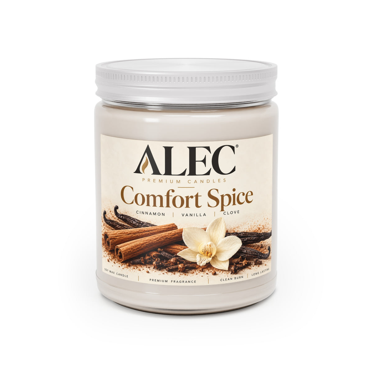 9 oz Scented Soy Candle - Multiple Scent Options - White Lid