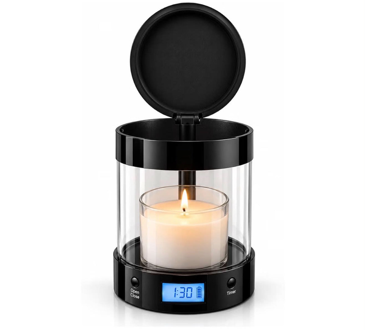 ALEC candle holder with self-closing lid, photo from the Candle Out Instagram