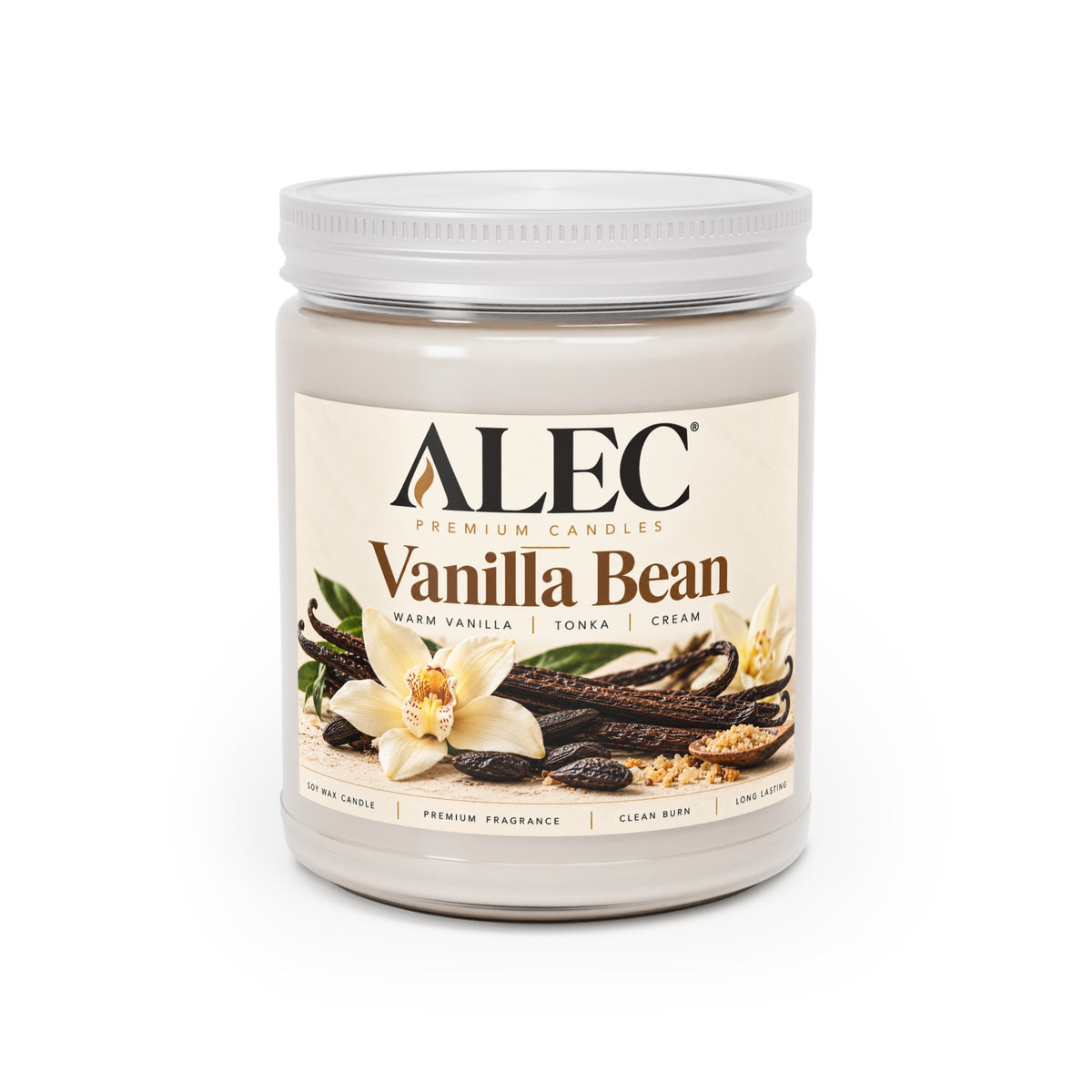 9 oz Scented Soy Candle - Multiple Scent Options - White Lid