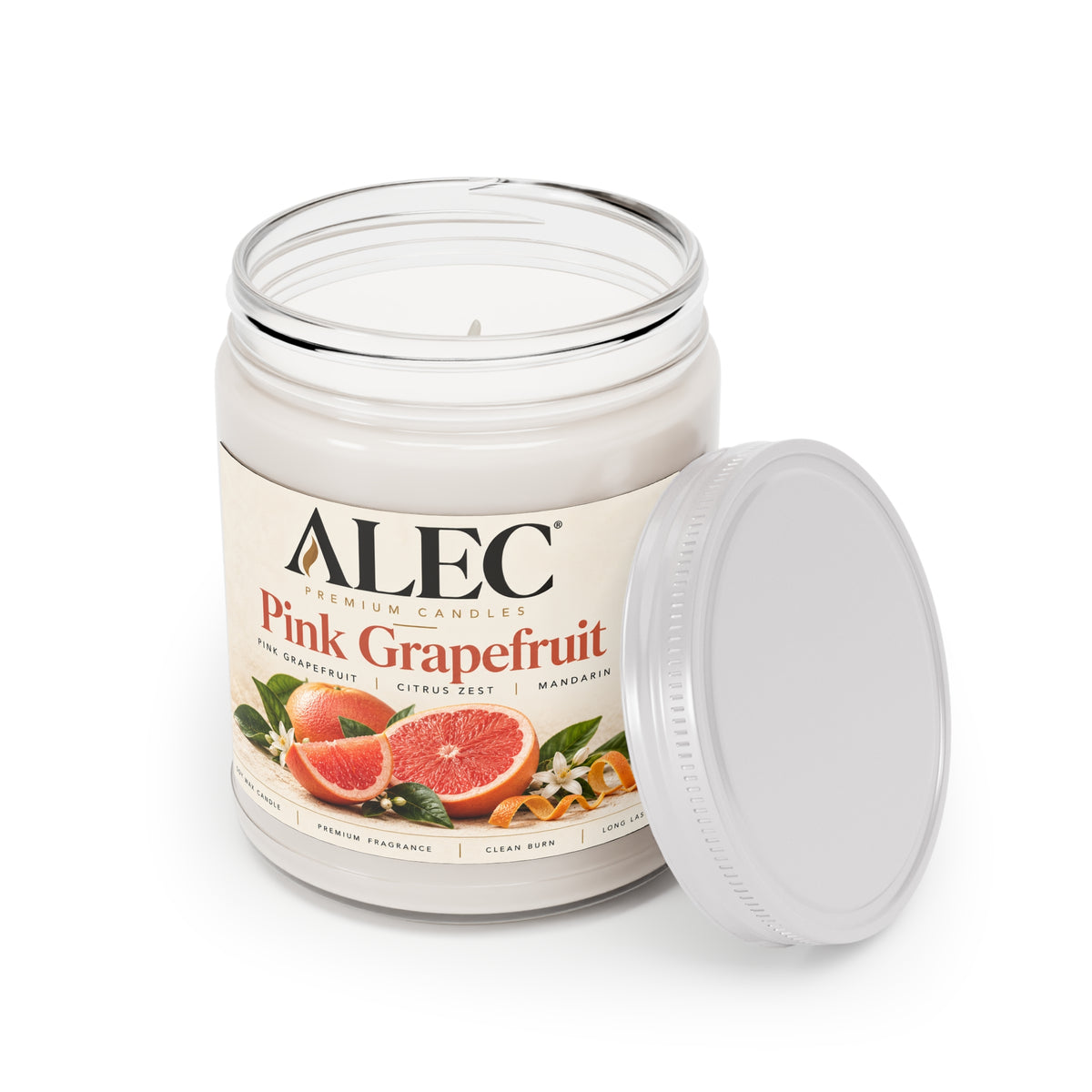 9 oz Scented Soy Candle - Multiple Scent Options - White Lid